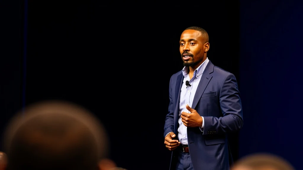Toni Williams speaking to a live audience