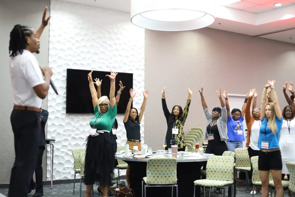 Toni Williams facilitating a leadership workshop